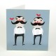 postcard moustache twins