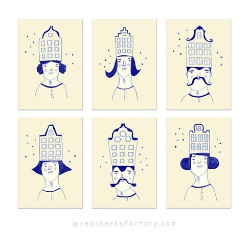 Dutch Hat party postcard set