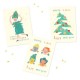 Set of 3 Christmas postcards