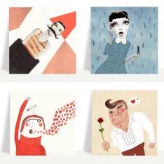 Face postcard set 2