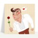Face postcard set 2 - Flirty Fred